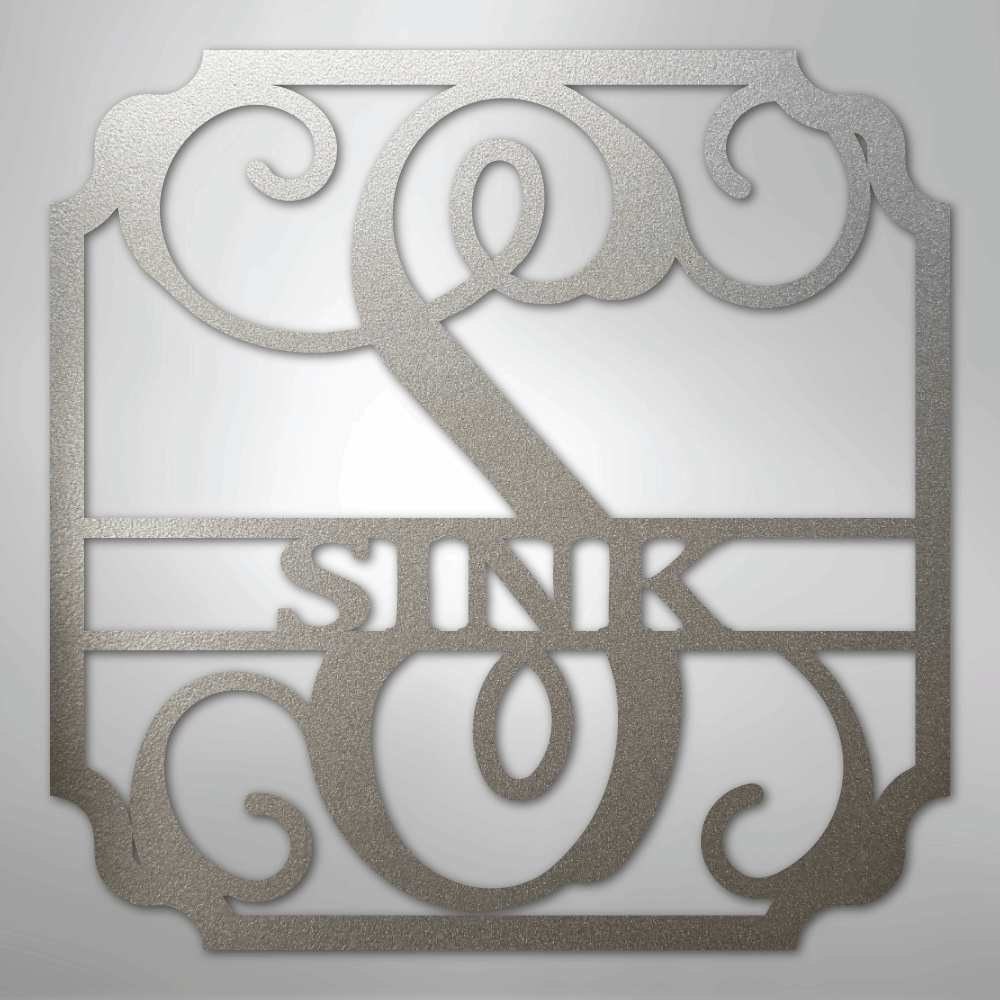 Custom Metal Wall Art - Personalized Established Family Sign Silver
