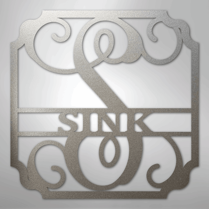 Custom Metal Wall Art - Personalized Established Family Sign Silver