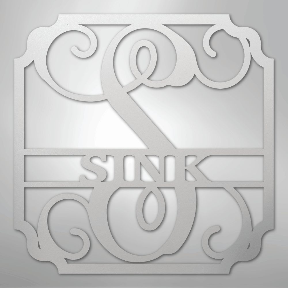 Custom Metal Wall Art - Personalized Established Family Sign White