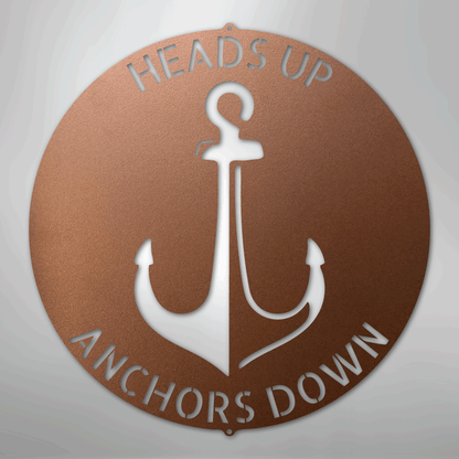 Custom Metal Wall Art - Personalized Anchor Plaque Copper