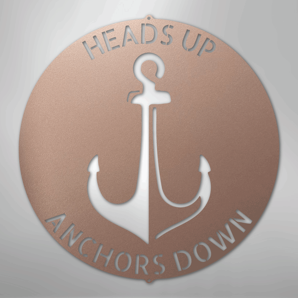 Custom Metal Wall Art - Personalized Anchor Plaque Rose