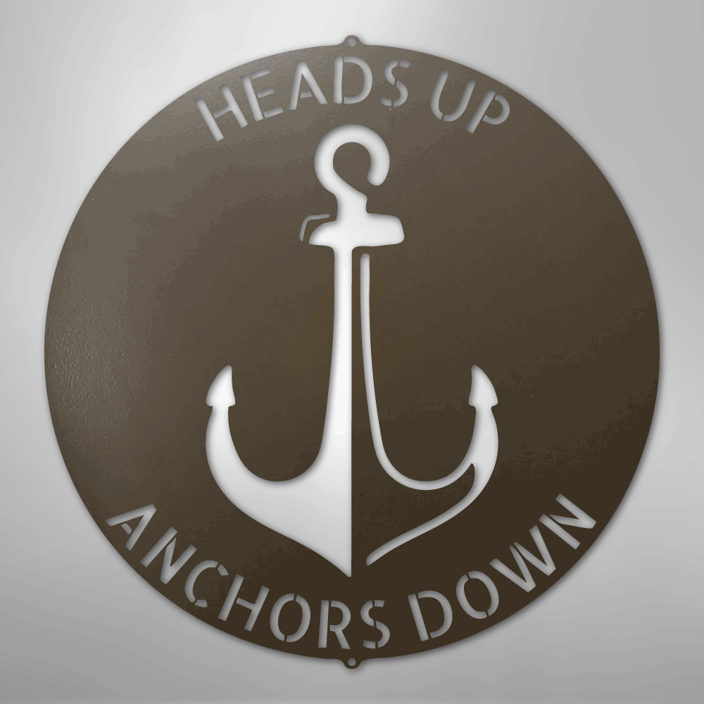 Custom Metal Wall Art - Personalized Anchor Plaque Stone