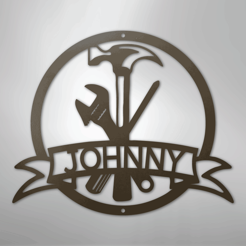 Custom Metal Wall Art - Personalized Tool Sign Stone