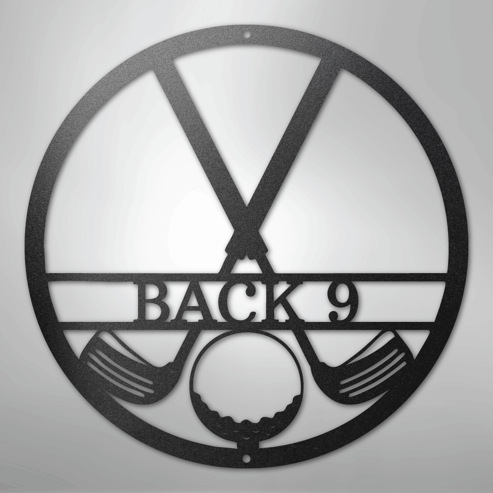 Custom Metal Wall Art - Personalized Golf Club Monogram Sign