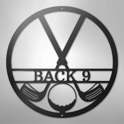 Custom Metal Wall Art - Personalized Golf Club Monogram Sign