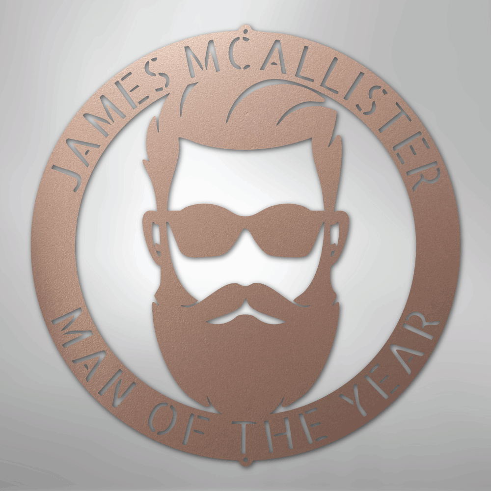 Custom Metal Wall Art - Personalized Man Cave Sign Rose