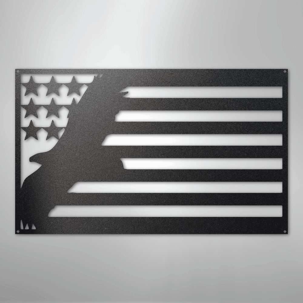 Metal Wall Art - American Patriotic Eagle Sign