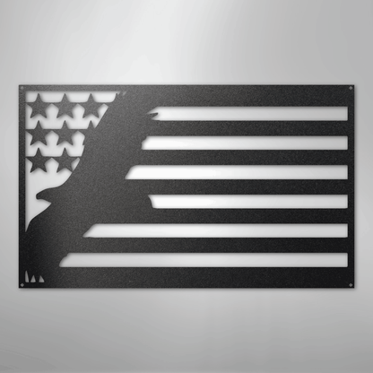 Metal Wall Art - American Patriotic Eagle Sign