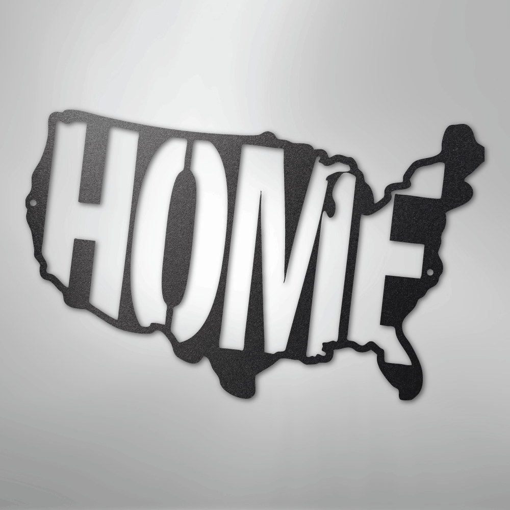 Metal Wall Art - American Patriotic Home Sign