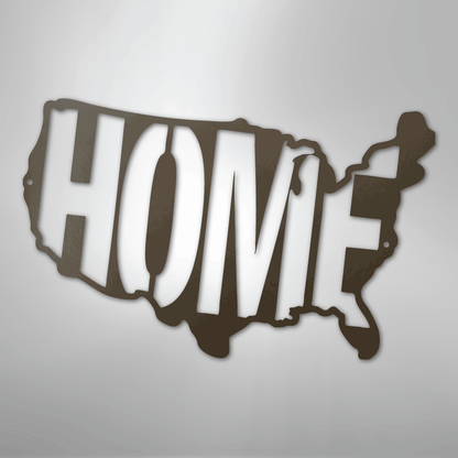 Metal Wall Art - American Patriotic Home Sign Stone