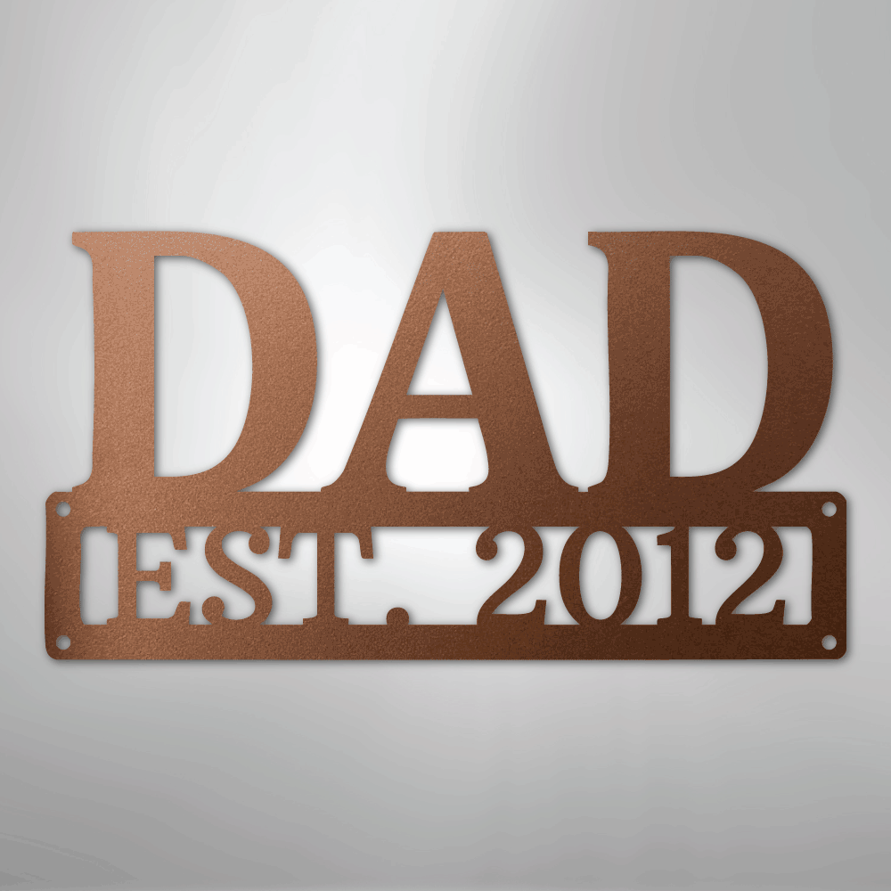 Custom Metal Wall Art - Personalized Dad's Workshop Plaque Copper