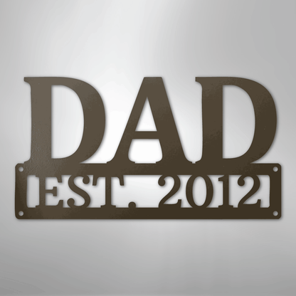Custom Metal Wall Art - Personalized Dad's Workshop Plaque Stone