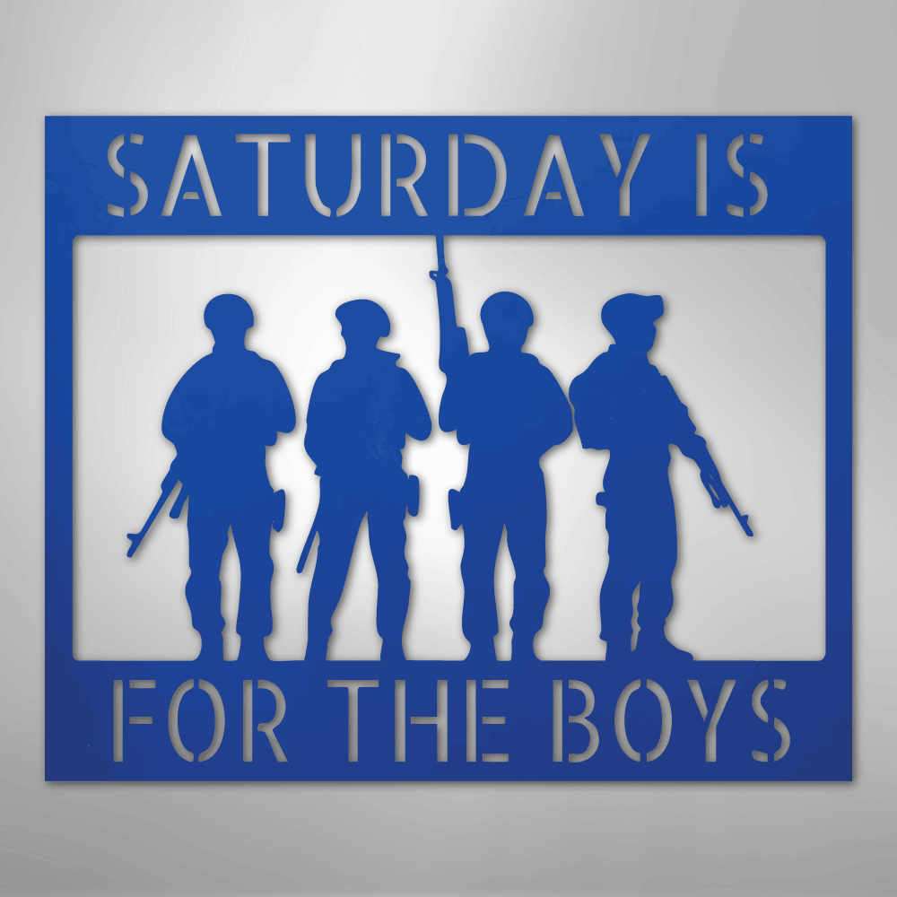 Custom Metal Wall Art - Personalized Soldier Name Sign Blue
