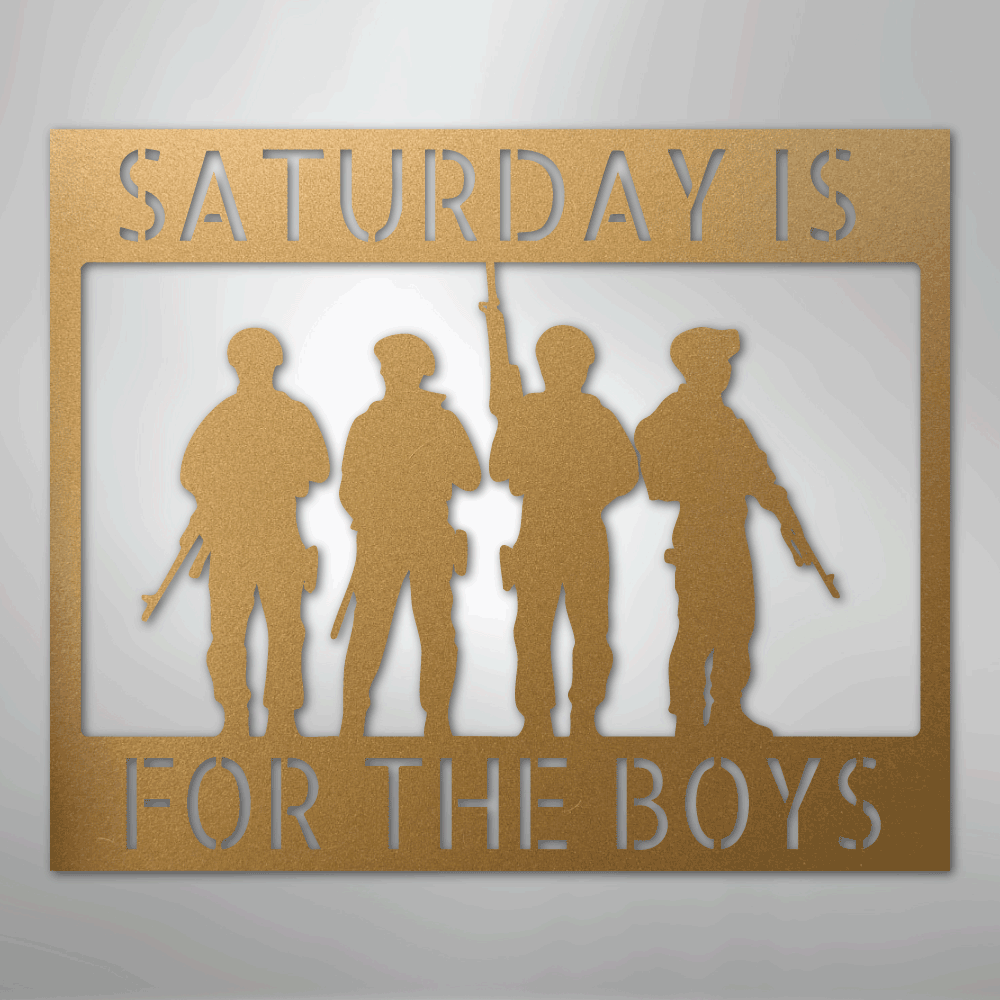 Custom Metal Wall Art - Personalized Soldier Name Sign Gold