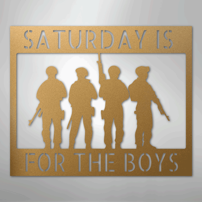 Custom Metal Wall Art - Personalized Soldier Name Sign Gold