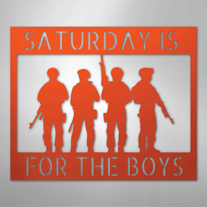 Custom Metal Wall Art - Personalized Soldier Name Sign Orange