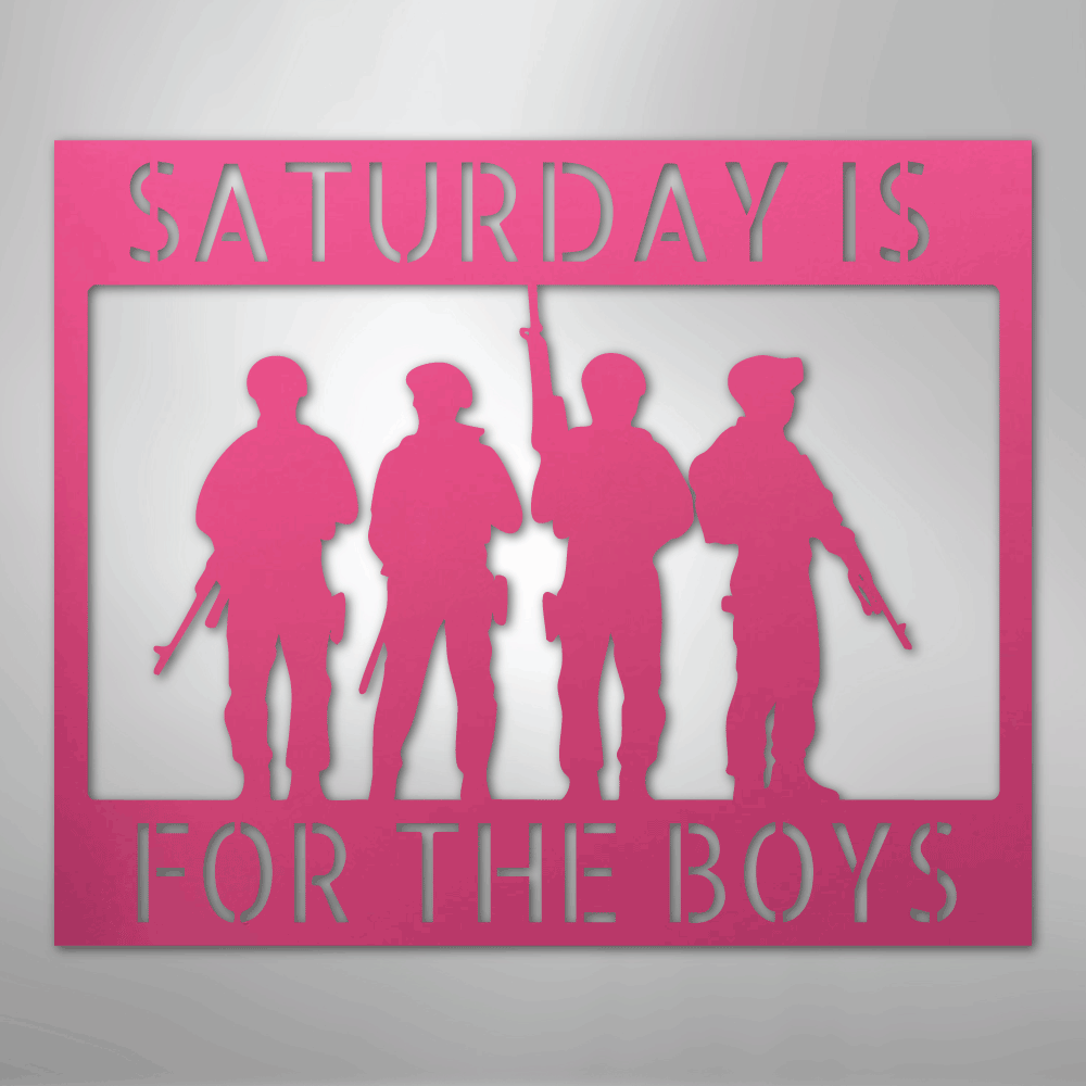Custom Metal Wall Art - Personalized Soldier Name Sign Pink
