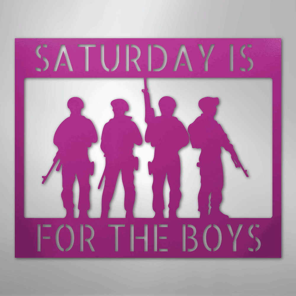 Custom Metal Wall Art - Personalized Soldier Name Sign Purple