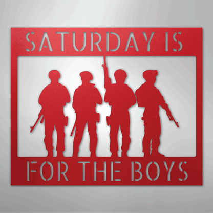 Custom Metal Wall Art - Personalized Soldier Name Sign Red
