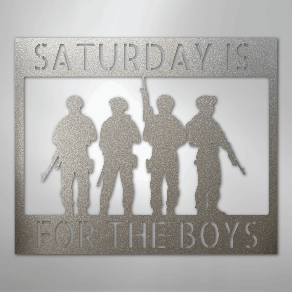 Custom Metal Wall Art - Personalized Soldier Name Sign Silver