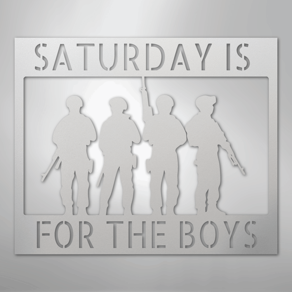 Custom Metal Wall Art - Personalized Soldier Name Sign White