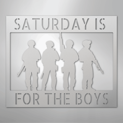 Custom Metal Wall Art - Personalized Soldier Name Sign White