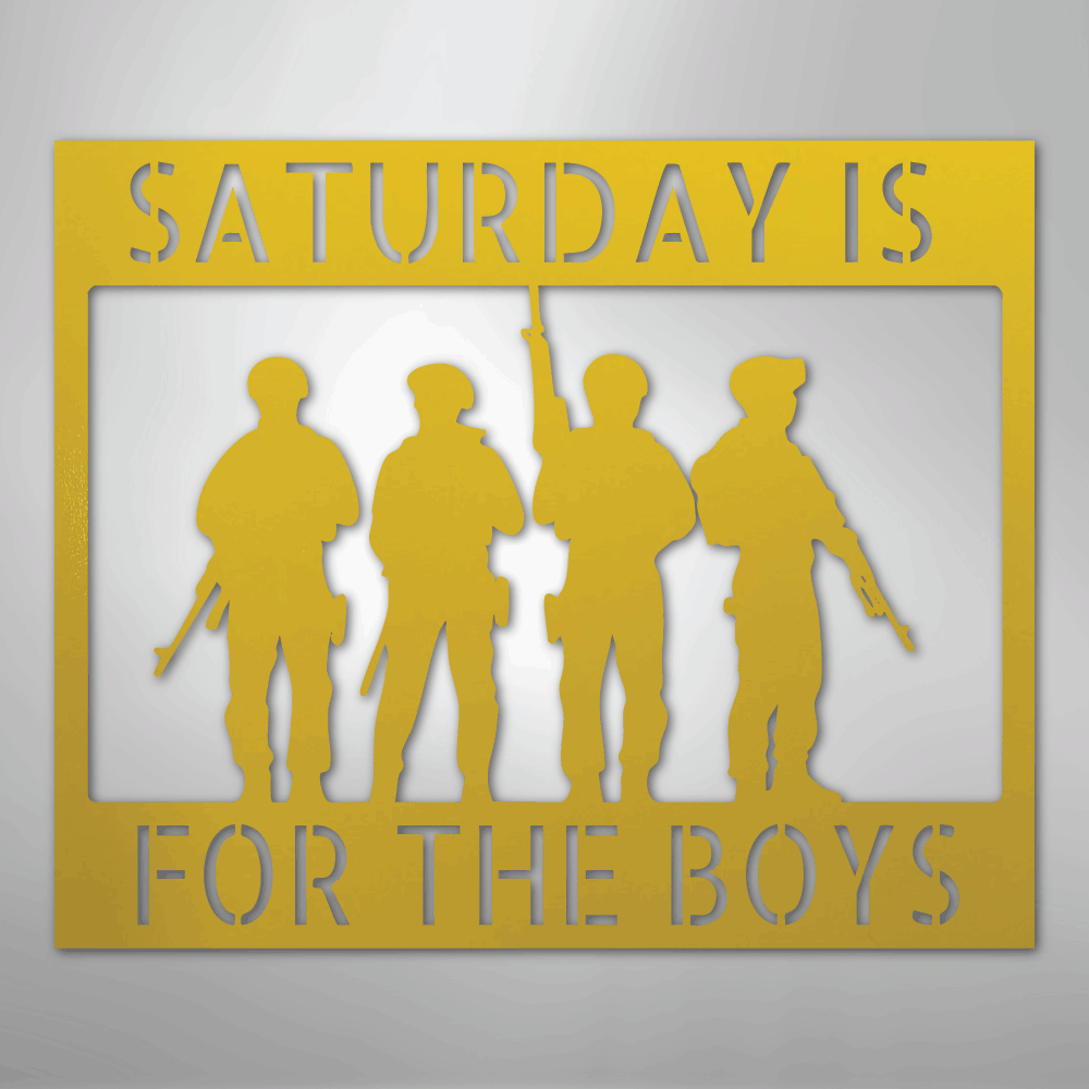 Custom Metal Wall Art - Personalized Soldier Name Sign Yellow