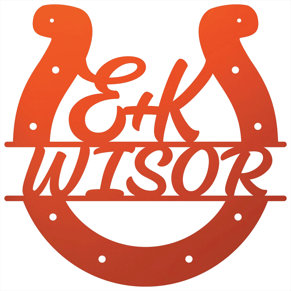 Custom Horseshoe Quote Orange