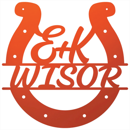 Custom Horseshoe Quote Orange