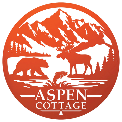 9568 - Mountain Sign Orange