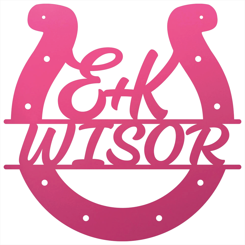 Custom Horseshoe Quote Pink