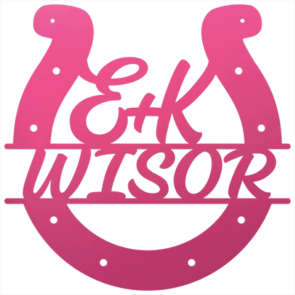 Custom Horseshoe Quote Pink