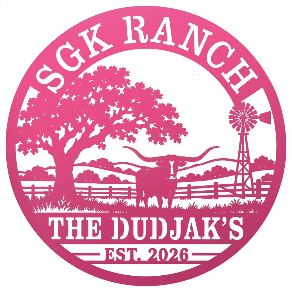 9475 - Custom Ranch Quote Pink