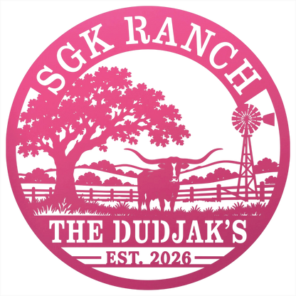9475 - Custom Ranch Quote Pink