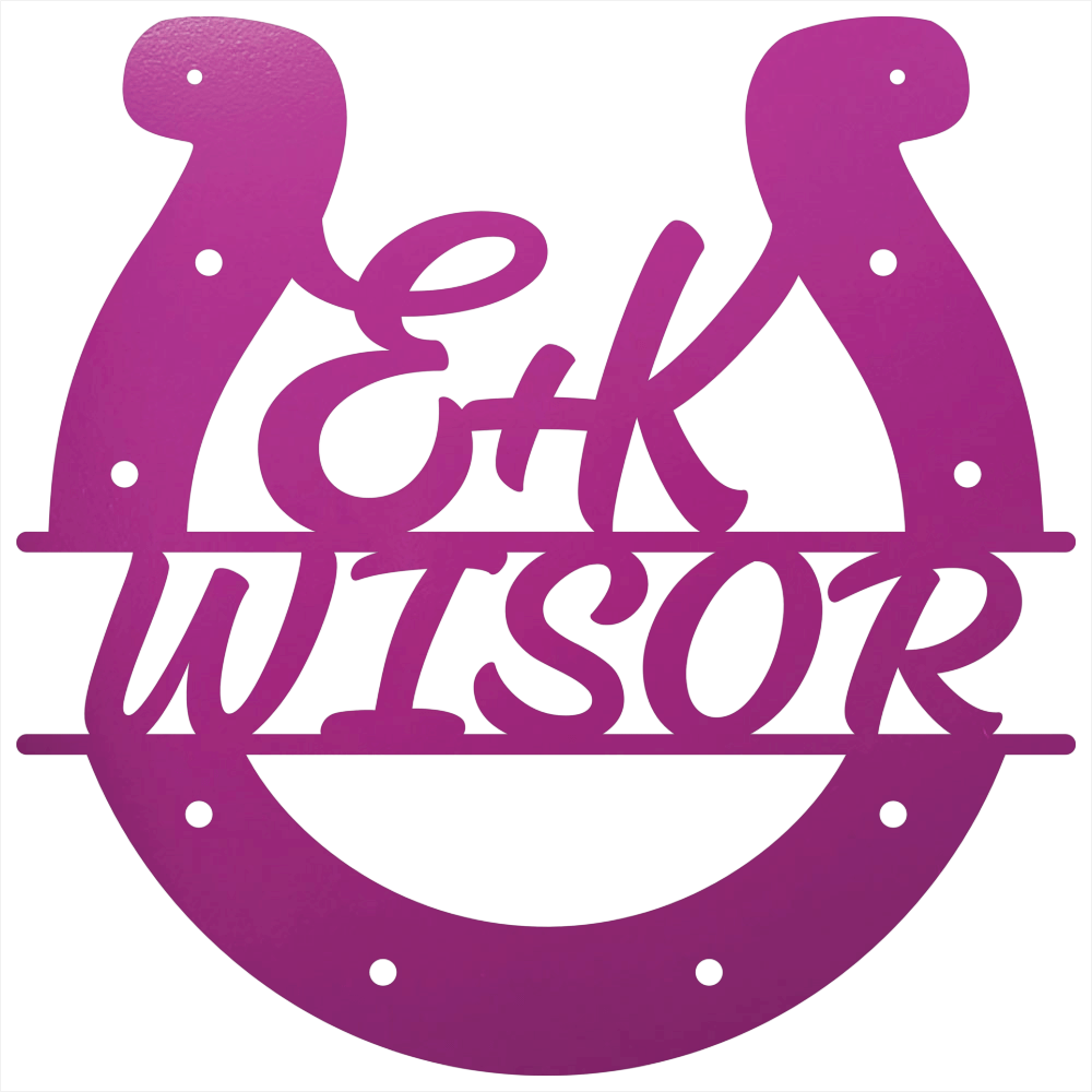 Custom Horseshoe Quote Purple