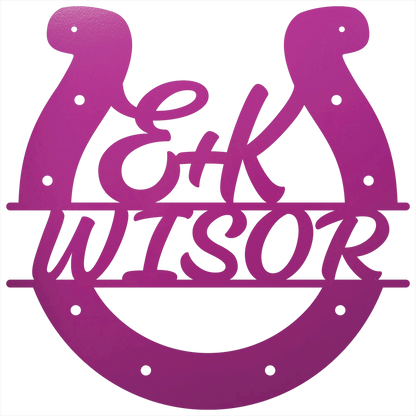 Custom Horseshoe Quote Purple