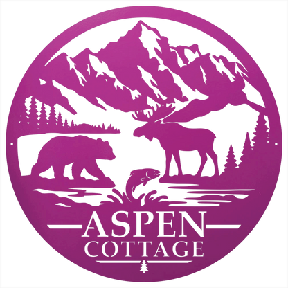 9568 - Mountain Sign Purple