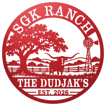 9475 - Custom Ranch Quote Red