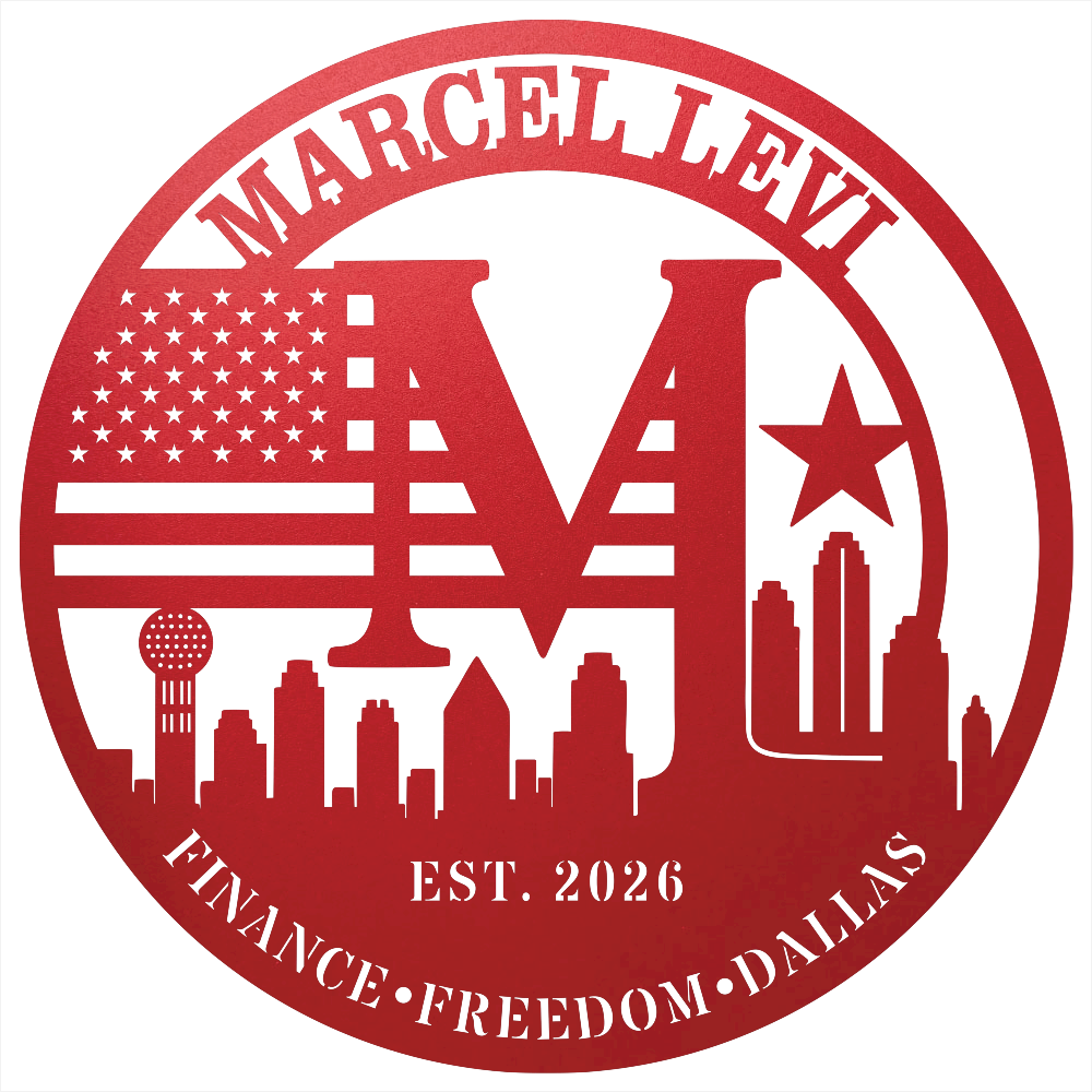 9118 - Dallas Skyline Monogram Metal Wall Art Red