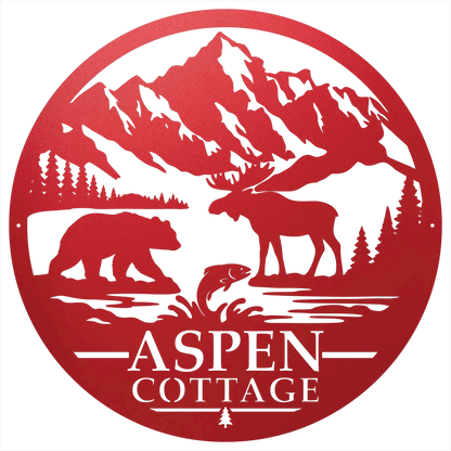9568 - Mountain Sign Red