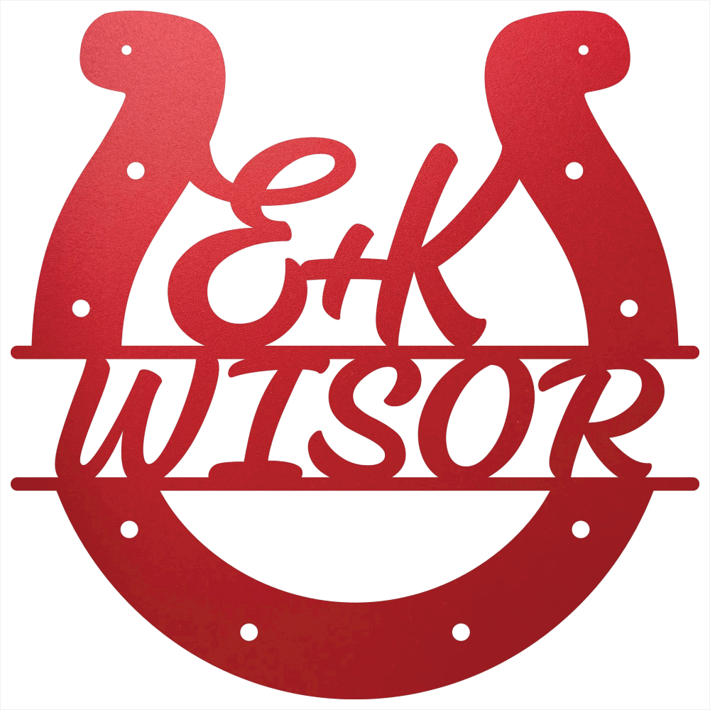 Custom Horseshoe Quote Red
