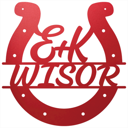 Custom Horseshoe Quote Red