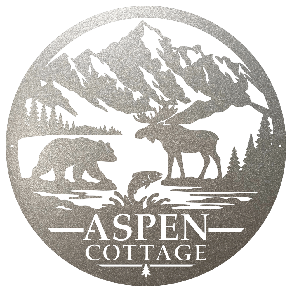 9568 - Mountain Sign Silver