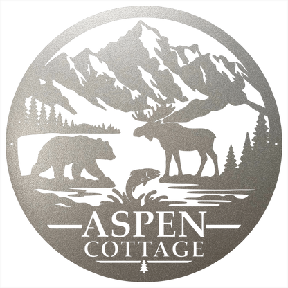 9568 - Mountain Sign Silver