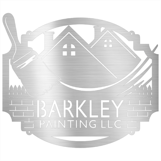 Paint Brush Custom Sign Silver