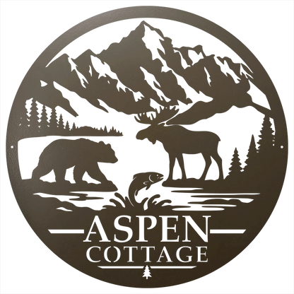 9568 - Mountain Sign Stone