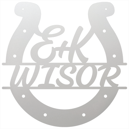 Custom Horseshoe Quote White