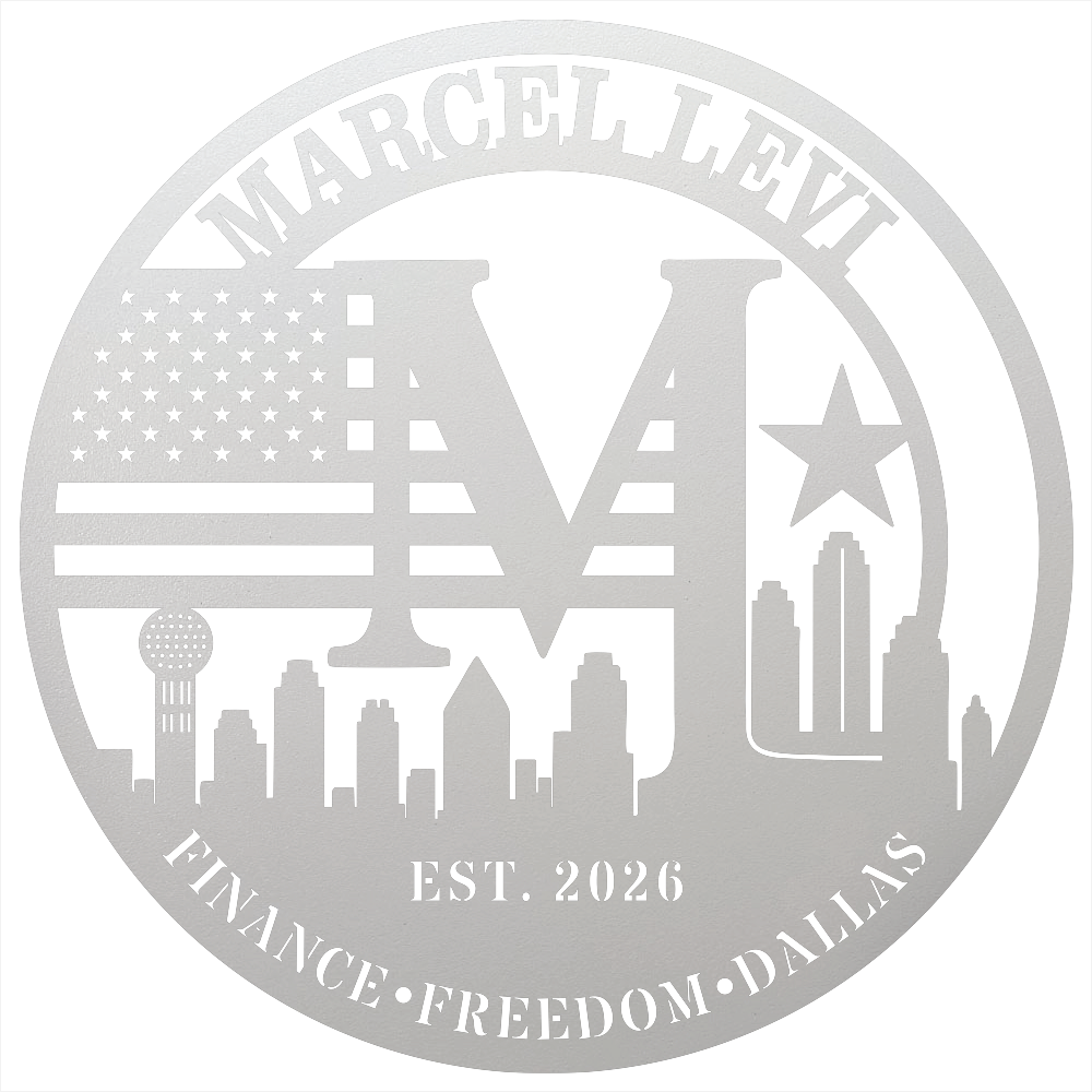 9118 - Dallas Skyline Monogram Metal Wall Art White