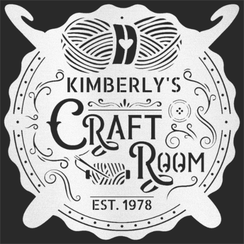 Crochet & Craft Room Custom Metal Sign – Sewing Room Decor White