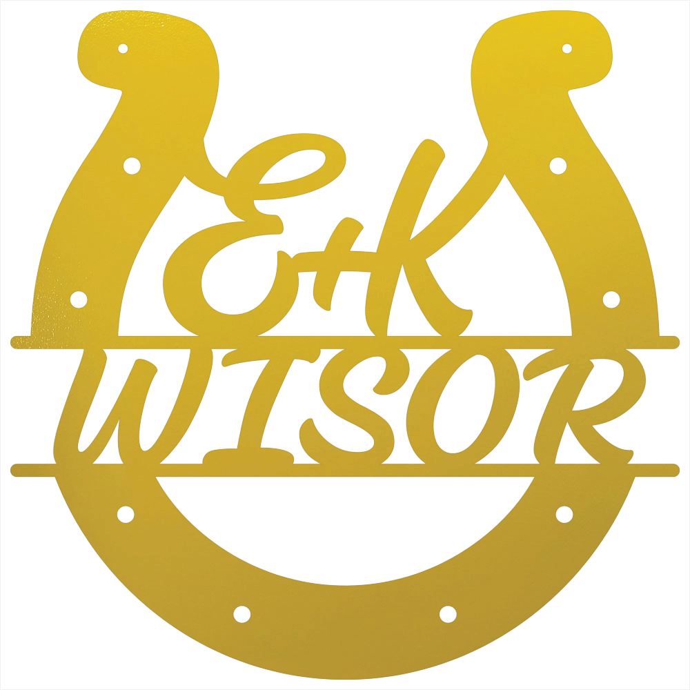 Custom Horseshoe Quote Yellow